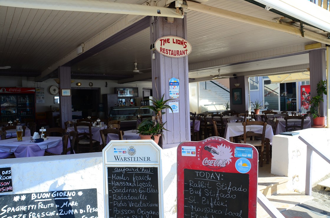 Mátala, Red beach, Zafiria, The Lions restaurant, 